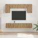 Set comodă TV Pe perete 5 pcs Gri din beton Lemn compozit - WALTI WALTI
