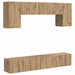 Set comodă TV Pe perete 5 pcs Gri Sonoma Lemn compozit - WALTI WALTI