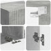 Set comodă TV Pe perete 6 pcs Gri din beton Lemn compozit - WALTI WALTI