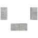 Set comodă TV Pe perete 6 pcs Gri din beton Lemn compozit - WALTI WALTI