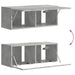 Set comodă TV Pe perete 6 pcs Gri din beton Lemn compozit - WALTI WALTI