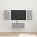 Set comodă TV Pe perete 6 pcs Gri Sonoma Lemn compozit - WALTI WALTI