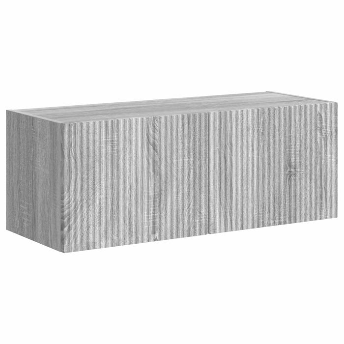 Set comodă TV Pe perete 6 pcs Gri Sonoma Lemn compozit - WALTI WALTI