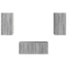 Set comodă TV Pe perete 6 pcs Gri Sonoma Lemn compozit - WALTI WALTI