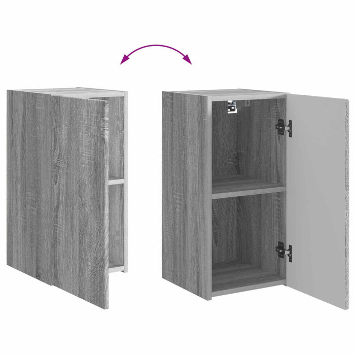 Set comodă TV Pe perete 6 pcs Gri Sonoma Lemn compozit - WALTI WALTI