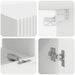 Set comodă TV Pe perete 3 pcs Alb Lemn compozit - WALTI WALTI