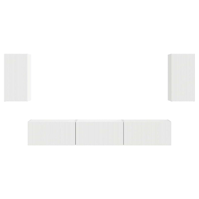 Set comodă TV Pe perete 3 pcs Alb Lemn compozit - WALTI WALTI