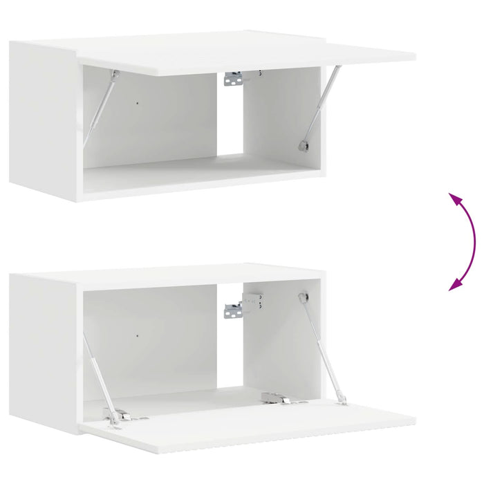 Set comodă TV Pe perete 3 pcs Alb Lemn compozit - WALTI WALTI
