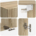 Set comodă TV Pe perete 3 pcs Stejar Sonoma Lemn compozit - WALTI WALTI
