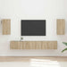 Set comodă TV Pe perete 3 pcs Stejar Sonoma Lemn compozit - WALTI WALTI