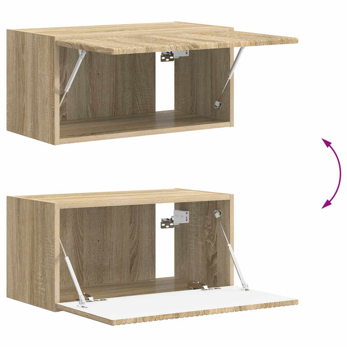 Set comodă TV Pe perete 3 pcs Stejar Sonoma Lemn compozit - WALTI WALTI