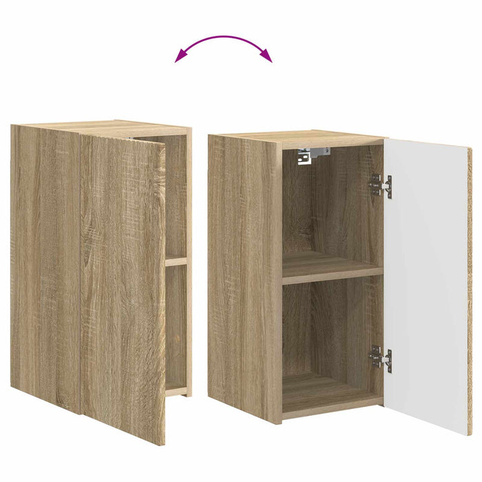 Set comodă TV Pe perete 3 pcs Stejar Sonoma Lemn compozit - WALTI WALTI