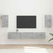 Set comodă TV Pe perete 3 pcs Gri din beton Lemn compozit - WALTI WALTI
