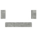 Set comodă TV Pe perete 3 pcs Gri din beton Lemn compozit - WALTI WALTI