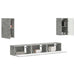 Set comodă TV Pe perete 3 pcs Gri din beton Lemn compozit - WALTI WALTI