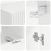 Set comodă TV Pe perete 3 pcs Alb lucios Lemn compozit - WALTI WALTI