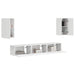 Set comodă TV Pe perete 3 pcs Alb lucios Lemn compozit - WALTI WALTI