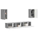 Set comodă TV Pe perete 3 pcs Gri Sonoma Lemn compozit - WALTI WALTI