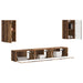Set comodă TV Pe perete 3 pcs Lemn vechi Lemn compozit - WALTI WALTI