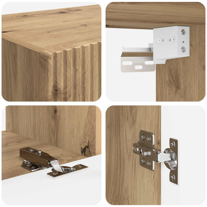 Set comodă TV Pe perete 5 pcs Stejar Artizanal Lemn compozit WALTI