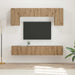 Set comodă TV Pe perete 4 pcs Stejar Sonoma Lemn compozit - WALTI WALTI