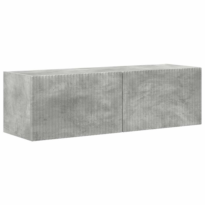Set comodă TV Pe perete 5 pcs Gri din beton Lemn compozit - WALTI WALTI