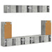 Set comodă TV Pe perete 5 pcs Gri din beton Lemn compozit - WALTI WALTI
