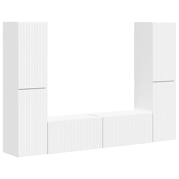 Set comodă TV 6 pcs Alb Lemn compozit - WALTI WALTI