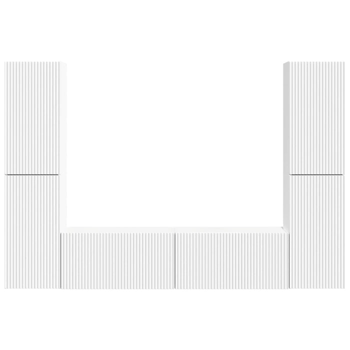 Set comodă TV 6 pcs Alb Lemn compozit - WALTI WALTI