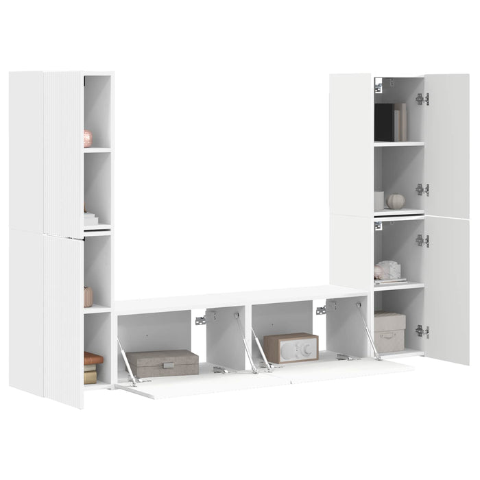 Set comodă TV 6 pcs Alb Lemn compozit - WALTI WALTI