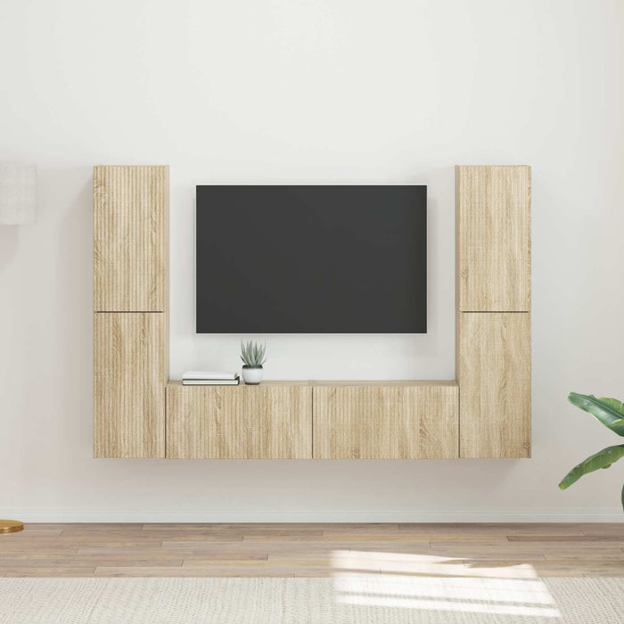 Set comodă TV 6 pcs Stejar Sonoma Lemn compozit - WALTI WALTI