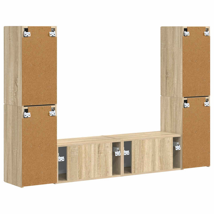 Set comodă TV 6 pcs Stejar Sonoma Lemn compozit - WALTI WALTI