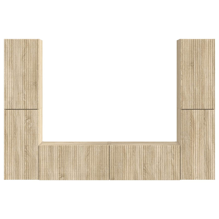 Set comodă TV 6 pcs Stejar Sonoma Lemn compozit - WALTI WALTI