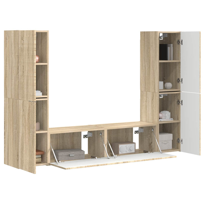 Set comodă TV 6 pcs Stejar Sonoma Lemn compozit - WALTI WALTI