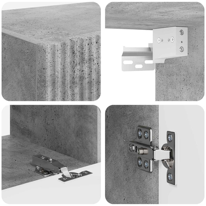 Set comodă TV 6 pcs Gri din beton Lemn compozit - WALTI WALTI