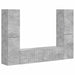 Set comodă TV 6 pcs Gri din beton Lemn compozit - WALTI WALTI