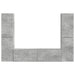 Set comodă TV 6 pcs Gri din beton Lemn compozit - WALTI WALTI