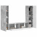 Set comodă TV 6 pcs Gri din beton Lemn compozit - WALTI WALTI