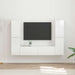 Set comodă TV 6 pcs Alb lucios Lemn compozit - WALTI WALTI