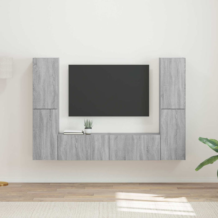 Set comodă TV 6 pcs Gri Sonoma Lemn compozit - WALTI WALTI