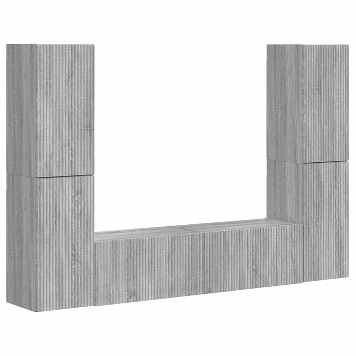 Set comodă TV 6 pcs Gri Sonoma Lemn compozit - WALTI WALTI