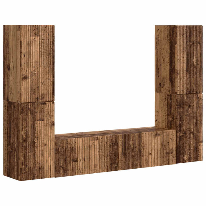 Set comodă TV 6 pcs Lemn Vechi Lemn compozit - WALTI WALTI