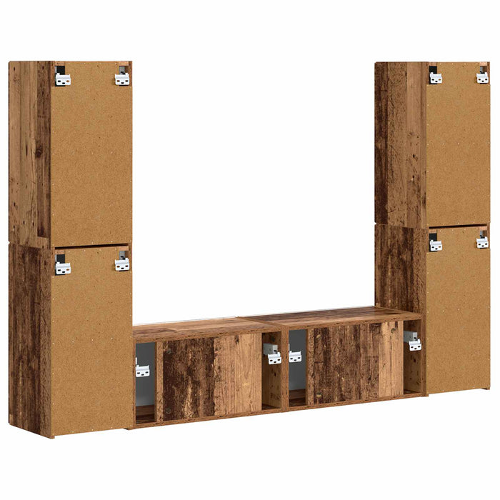 Set comodă TV 6 pcs Lemn Vechi Lemn compozit - WALTI WALTI