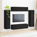 Set comodă TV 8 pcs Negru Lemn compozit - WALTI WALTI