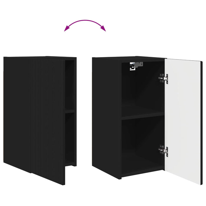 Set comodă TV 8 pcs Negru Lemn compozit - WALTI WALTI