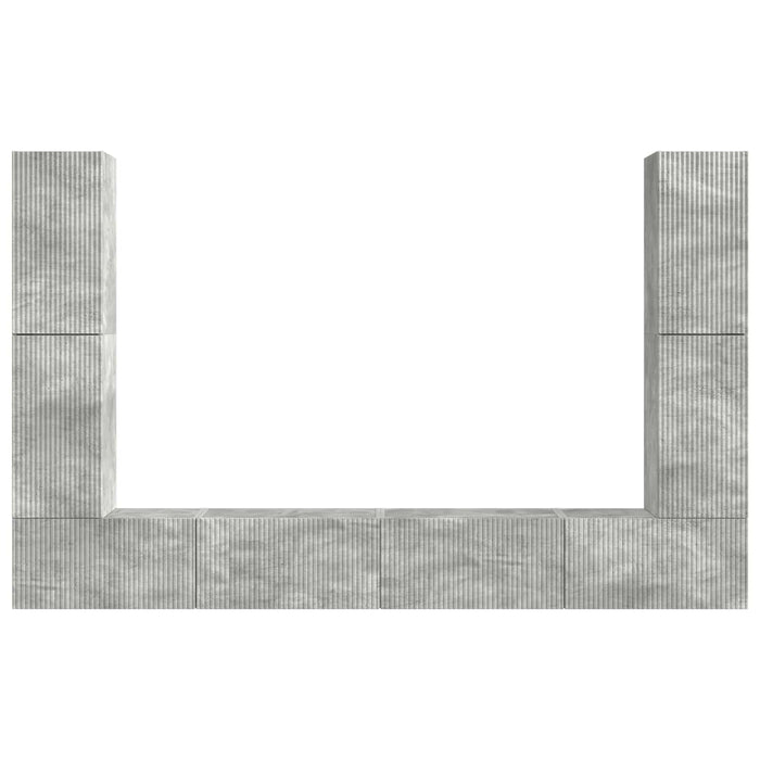 Set comodă TV 8 pcs Gri din beton Lemn compozit - WALTI WALTI