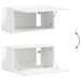 Set comodă TV 8 pcs Alb lucios Lemn compozit - WALTI WALTI