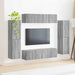Set comodă TV 8 pcs Gri Sonoma Lemn compozit - WALTI WALTI