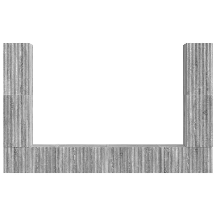 Set comodă TV 8 pcs Gri Sonoma Lemn compozit - WALTI WALTI