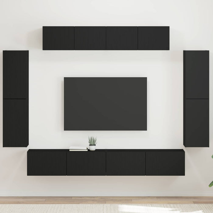 Cabinet TV 8 buc. Negru WALTI